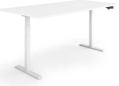 Produktbild von ESMART EZX-132WW 160x80cm Weiß Ergonomischer Steh-Sitz-Schreibtisch Stufenlos elektrisch höhenverstellbar 60,5-125,5 cm 3x Memory Aktivitätserinnerung Schnelle Montage