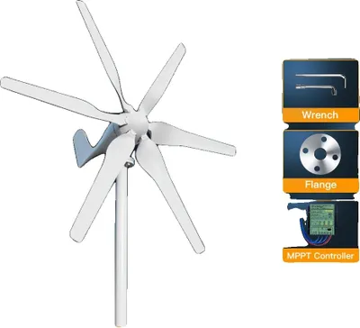 Obrázek produktu pro Větrný generátor, kompatibilní s 24 V, snadná montáž, s volitelným ovládáním, 3000 W, 24 V