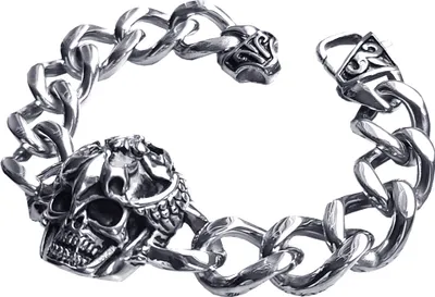 Produktbild von Edelstahl Armband aus 316L Totenkopf
