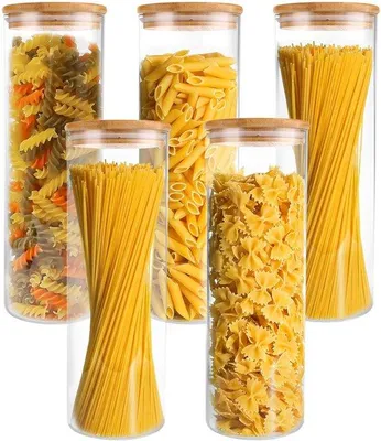 Immagine prodotto di Set di contenitori ermetici, 5 pezzi, 2100 ml, per spaghetti e pasta