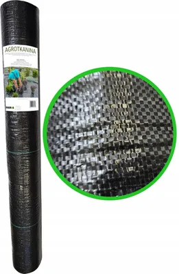 Zdjęcie produktu dla Agrotkanina Mata Antychwastowa Uv Czarna Gruba 0,8X100M 100G/M2
