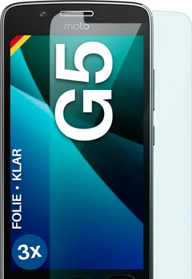 Produktbild von moex® 3x Schutzfolie kompatibel mit Moto G5 - Displayschutzfolie dünn Folie, Klar