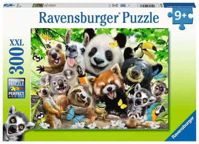 Immagine prodotto di Ravensburger Wildlife Selfie XXL 300 pezzi puzzle per bambini da 9 anni animali