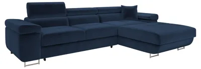 Produktbild von MIRJAN24 Ecksofa Torezio Mini, Stilvoll Eckcouch mit Bettkasten und Schlaffunktion, Einstellbare Kopfstützen, 280x170x70-90 cm (Farbe: Polo 891, Seite: Rechts)