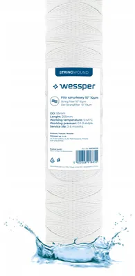 Image de Filtre à sangle Wessper WES6006, 10 pouces, 10 microns, pré-filtre