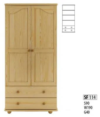 Produktbild von Kleiderschrank Massive Schränke Vollholz Massiver Schlafzimmer Schrank Vollholz
