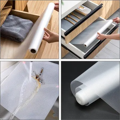 Produktbild von 2-teiliges transparentes Antislip-Mat 500x45 cm – Schutzmatte für Küchenlader und Badewanne