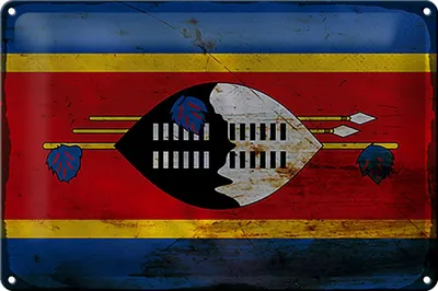 Produktbild von Blechschild Flagge Swasiland 30x20cm Flag Eswatini Rost