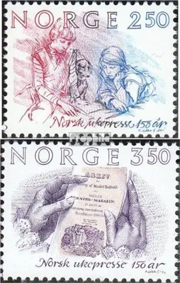 Produktbild von Briefmarken Norwegen 1984 Mi 911-912 (kompl.Ausg.) postfrisch Wochenpresse