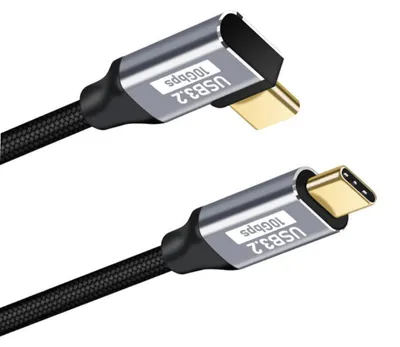 Obrázok produktu pre INF Uhlový Type-C na Type-C kábel PD 100W, E-Marker, nylonové opletenie, hliníkové konektory 3 m