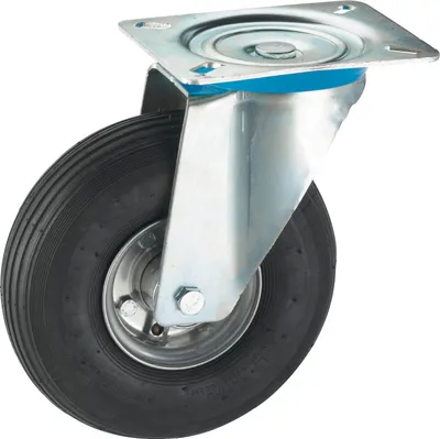 Produktbild von Lenkrolle Luftreifen-Rad ø 200 mm Transportrolle Tragkraft 75 kg Stahlblech