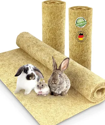 Produktbild von Nagerteppich aus 100% Hanf, 150 x 80cm, 5mm dick, Hanfteppich für alle Arten Kleintiere, Hanfmatte Nagermatte Nager-Teppich Bodenabdeckung (1 Stück)