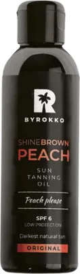 Produktbild von Byrokko Shine Brown Peach Sun Bräunungsöl natürlich vegan intensive Bräune