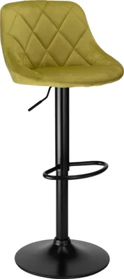 Image de Cydro Noir Olive Velours Bar Hocker