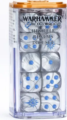 Produktbild von Games Workshop Würfelset der Hochelfen, Würfelsatz, Blau, Silber, 1 Stück(e)
