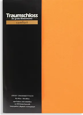 Produktbild von Traumschloss Comfort Jersey Spannbettlaken 90-100 x 200 cm mandarine 100% Baumwolle