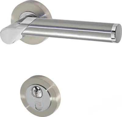 Produktbild von Türbeschlag 1574-S R PZ Chrom Niro Türdrücker Türklinke