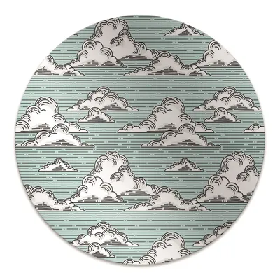 Produktbild von Rundmatte - Stuhlunterlage Bürostuhlunterlage - Rund Ø 100 cm - Bodenmatte - Fußmatte - Wolkenzeichnung