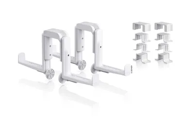 Obrázek produktu pro Příslušenství LECHUZA držák balkonového boxu DUO + sada adaptérů (4 kusy) bílá | 4,5 x 48 x 20 cm | Pro balkonový box BALCONERA | 19025