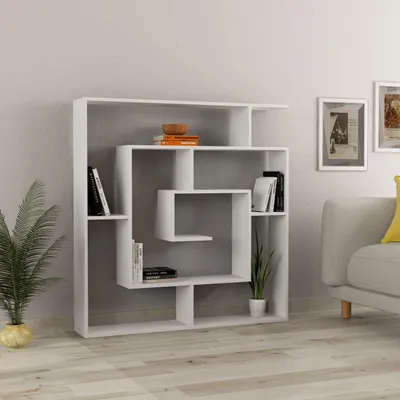Immagine prodotto di Libreria Moderna 129x125x22 cm in MDF Labirent Bianco