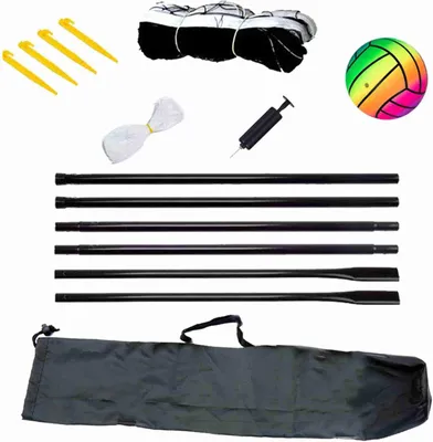 Produktbild von Beach-Volleyball-Netz, Fußball-Badminton mit Ständer, Pakettasche für Hinterhof, Outdoor, tragbar