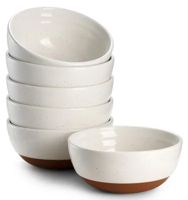 6er-Set Keramikschalen 270 ml, alabasterweiß, spülmaschinengeeignet