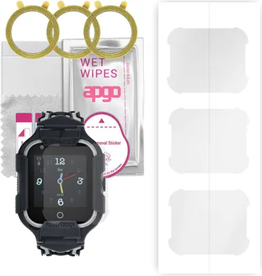 Produktbild von apgo 3 Stück Schutzfolie, klar, kompatibel mit Garett Kids Neon 4G Smartwatch, Hydrogel Displayschutzfolie mit Positionierhilfe, Displayfolie, robust und kratzfest