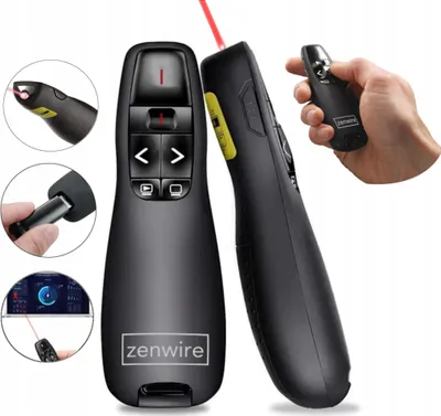 Image de Pointeur laser - sans fil - Télécommande pour présentations - Laser - USB - Noir - Plug and Play