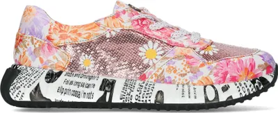 Produktbild von Laura Vita Damen Sneaker Blumen Burton 05 Halbschuh Schnürschuh, Größe:38 EU, Farbe:Pink