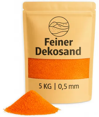 Productafbeelding van Deko-Sand oranje, 5 kg, geschikt voor vazen, glazen en als decoratief strooimateriaal