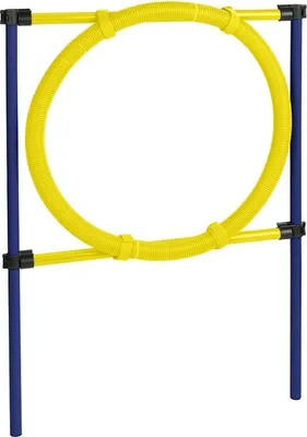 Produktbild von AniOne Hundesportgerät Agility-Hürde, mit Ring und höhenverstellbar, für Hundetraining
