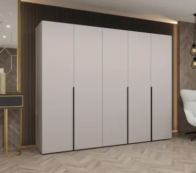 Obrázok produktu pre Šatníková skriňa 250 cm BETULA - kašmírová / čierna