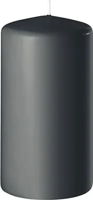 Produktbild von Stumpenkerze Kerze 130x70mm selbstverlöschend sichere Kerze Tischkerze Dekokerze, Farbe:anthrazit