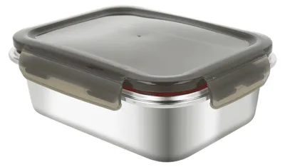 Produktbild von METALTEX 185366000 Frischhaltedose 1,3 L, Edelstahldose mit auslaufsicherem Verschluss