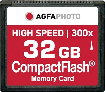Produktbild von AgfaPhoto USB & SD Cards AgfaPhoto Compact Flash 32GB SPERRFRIST 01.01.2010, 32768 MB, Kompaktflash (CF), 100000 Zyklen pro logischen Sektor, 42.8 mm, 3.3 mm, 36.4 mm