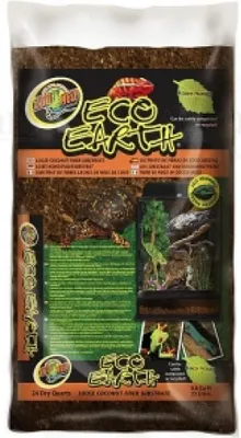 Produktbild von Zoo Med Eco Earth Lose Einstreu 8,8 L für feuchtigkeitsliebende Reptilien & Amphibien, fördert Grabverhalten