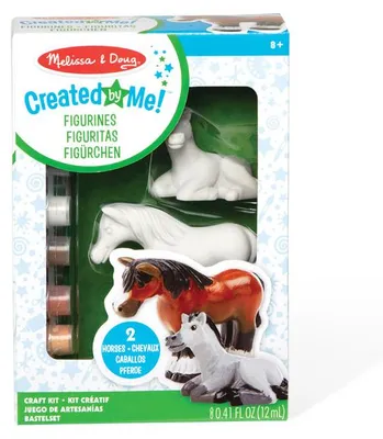 Produktbild von Melissa & Doug kreative Bastelset Pferdefiguren zum Bemalen