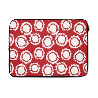 Produktbild von MuchoWow® Laptop Hülle 14 ZollTupfen - Rot - Muster Laptoptasche - Laptoptasche - Stoßsicher - Schutzhaube