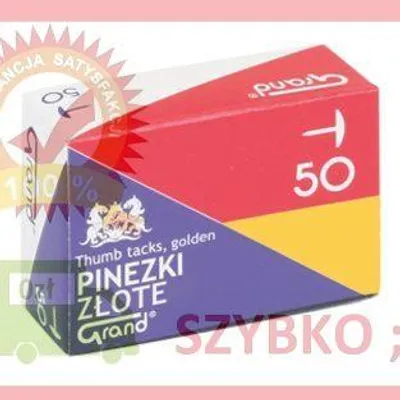 Zdjęcie produktu dla Pinezki złote (10szt) GRAND