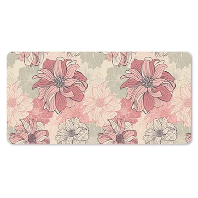Produktbild von MuchoWow® Mauspad Mousepad Muster - Blume - Design - Jahre 20s 60x30 cm - Mousepads - Maus Mat - Pad - Mausunterlage - Nachhaltig