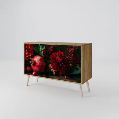 Produktbild von Spacerebels Kommode mit 2 Türen - Sideboard Komodenschrank - Highboard - Kleiderschrank Möbel - Wohnzimmer Schlafzimmer - 57,5×111×42 (HxBxT)
