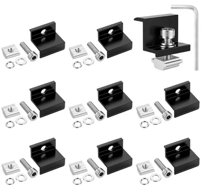 8er Set Solarpanel Z-Halterungen 30 mm Aluminium