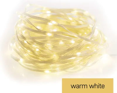 LED vánoční drop řetěz, 12 m, venkovní i vnitřní, teplá bílá, časovač