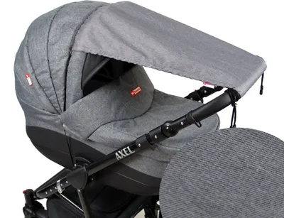Produktbild von BABYLUX Sonnenschutz SONNENSEGEL für Kinderwagen Buggy UV Schutz 54. Dunkel Grau