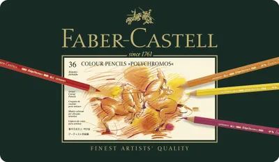 Produktbild von Faber-Castell Künstlerfarbstifte POLYCHROMOS®, farbig sortiert im 36er Metalletui