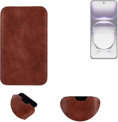 Produktbild von K-S-Trade Schutzhülle Handyhülle kompatibel mit Oppo Reno12 PJV110 Handytasche Kunstleder Sleeve in braun