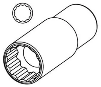Produktbild von KS Tools 1/2" Stecknuss für Zündkerzen, 18mm