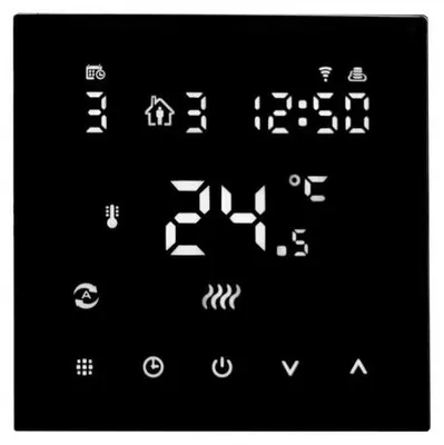 Productafbeelding van Inbouwregelaar Auraton 2YA WiFi, met wekelijkse programmering en bediening via WiFi, zwart