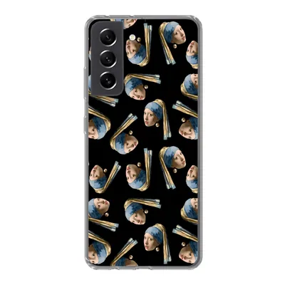 Produktbild von MuchoWow® Handyhülle Schutzhülle Hülle für Samsung Galaxy S21 FE Das Mädchen mit dem Perlenohrring - Muster - Vermeer Silikon Softcase Handy Hülle - Mobiltelefonhülle