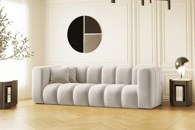 Zdjęcie produktu dla Kanapa, sofa, sofa trzyosobowa Grand Modułowa tkanina Salvador Jasnoszary